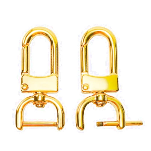Yi-Zhong Replacement 3/4inch D-Rings Swivel Snap Hooksfor DIY Leather Craft Purse and Purse Hardware 2 Pieces(Light Gold)