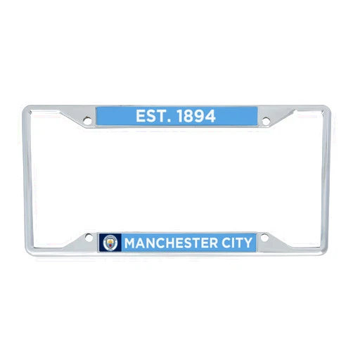 Desert Cactus Manchester City License Plate Frame Man City MCFC Football Soccer Metal for Front or Back of Car Officially Licensed (Style 2)