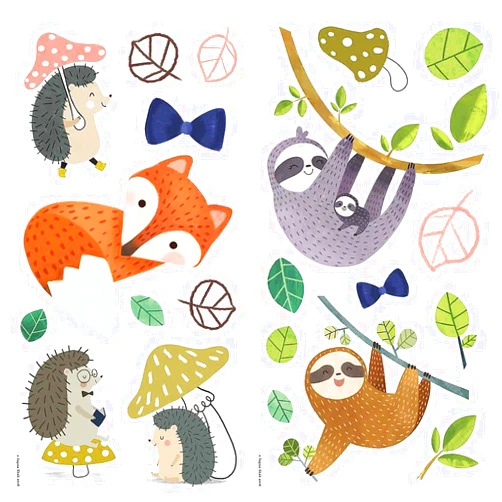 RoomMates RMK4005SCS Forest Friends Peel and Stick Wall Decals