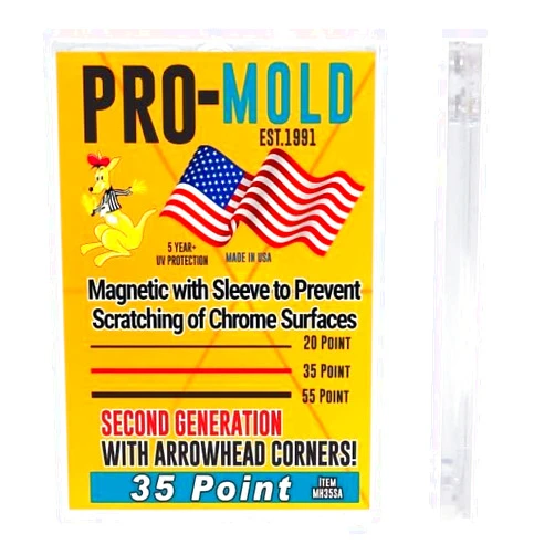 Pro-Mold Box(25) Pro-Mold 35 pt Magnetic One-Touch Card Holders Holds Sleeved Card 2nd Gen MH35SA