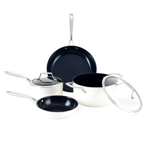 ValenCera TeChef ValenCera Collection | Ceramic Nonstick Cookware Set, Free of PFAS, PTFE, PFOA, Made in Korea (6-Piece Set)