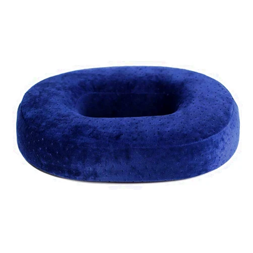 Cozy BoSpin Orthopedic Ring Cushion Made from Memory Foam, Donut Cushion for Relief of Haemorrhoids (Piles) and Coccyx Pain, Suitable for Wheelchair, Car Seat, Home Or Office, Blue (Navy)