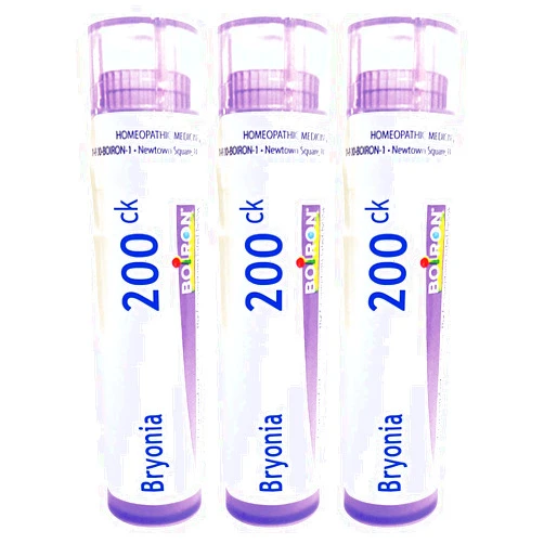 Boiron Bryonia Alba 200ck Homeopathic Medicine for Muscle and Joint Pain Improved by Rest - 3 Count (Pack of 1) (240 Pellets)