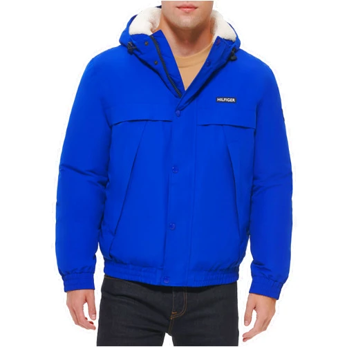 Tommy Hilfiger Men's Arctic Cloth Sherpa Lined Snorkel Jacket