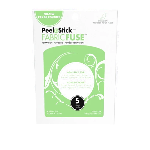 iCraft PeelnStick Badge, Patch and Applique Fabric Fuse Sheets, 5 Sheets, 4.25 Inches x 5 Inches