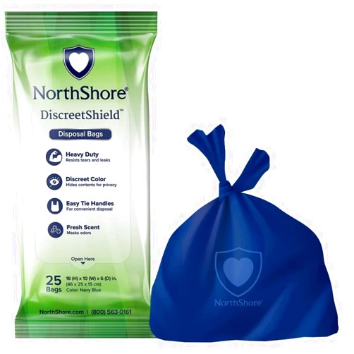 NorthShore DiscreetShield Disposal Bags, Pack/25