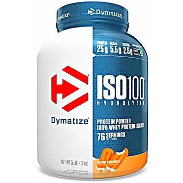 Dymatize ISO 100 Whey Protein Powder with 25g Hydrolyzed 100% Whey Isolate, Orange Dreamsicle, 80 Ounce