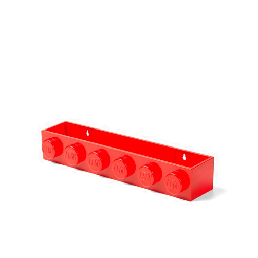 Room Copenhagen, Lego Book Rack - Decorative Floating Shelf Storage - Red
