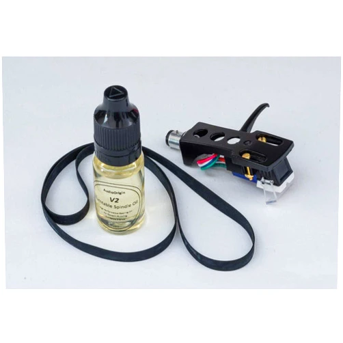 AudioOrigin Black Finish Headshell, Cartridge, Stylus, Drive Belt, Lubricant Refurb Bundle for Pioneer PL-12D, PL-112, PL-100X, PL-112D, PL-A45D, PL-115, PL-512, PL-12E, PL-2, Turntable, Vinyl player, -23