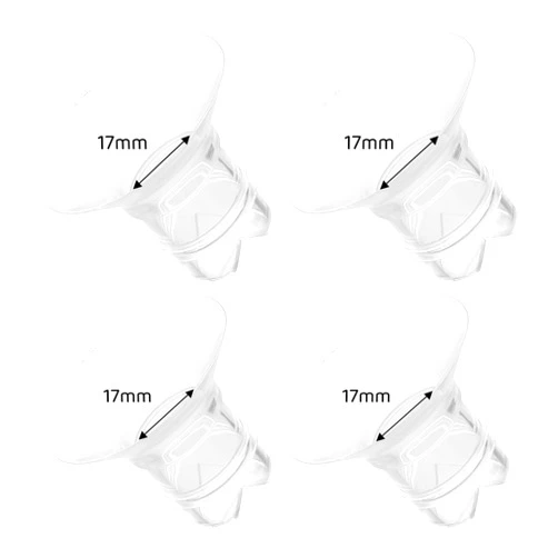 Suniceme Flange Inserts 17mm Compatible with Medela/Spectra/TSRETE/Elvie/Momcozy/Bellababy Breast Pump 24mm Shields/Flanges, Reduce 24mm Nipple Tunnel Down to 17 mm, 4PCS