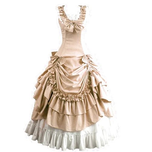 Tumknow Gothic Victorian Queen Dress Civil War Ball Gown for Women Sleeveless Rococo Edwardian Southern Belle Masquerade Costumes