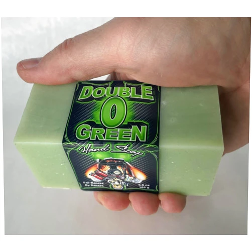 Double 0 Green Hand Soap Bar - Mechanics - Deep Cleansing with Pumice