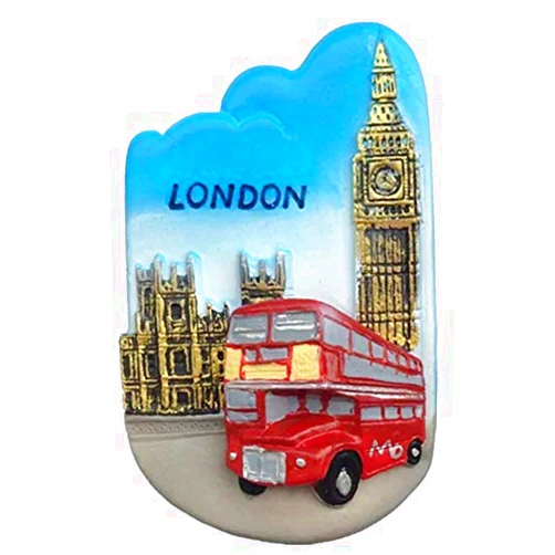 World Magnet-Eddiewei London England World Fridge Magnet 3D Resin Collection Travel Souvenir Tourist Gift Home and Kitchen Decoration Refrigerator Magnetic Sticker (London3)