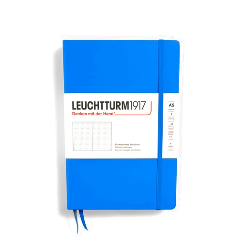LEUCHTTURM1917 - Re:Combine Your Thoughts - Hardcover Notebook - 251 Numbered Pages (Dotted Paper, Sky)