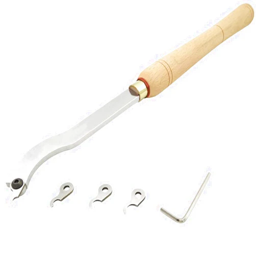 ArhaR Wood, Ring Wooden Handle Parting Tool, Woodworking Lathe Chisel Set with 3Kinds of End for Making Bracelets, Ring, Curtain Rings and Wheels