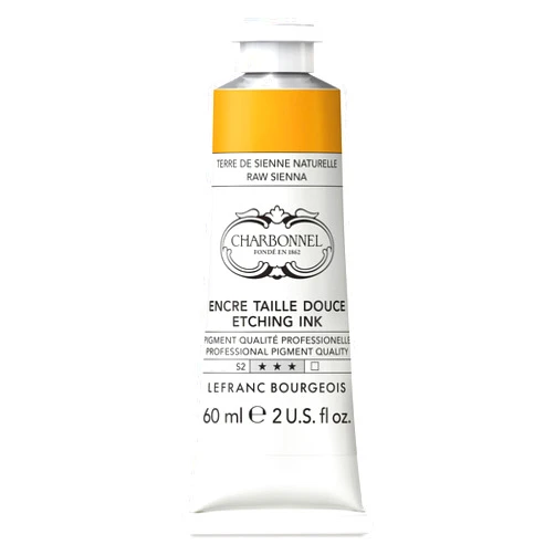 Charbonnel Printing Ink for Intaglio, Etching & Lithography, Raw Sienna - 60 mL (2 oz) tube