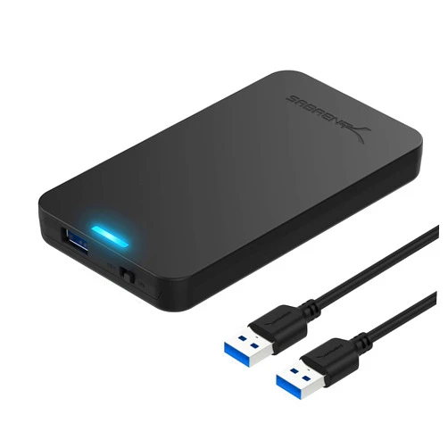 SABRENT 2.5 Inch SATA to USB 3.0 Tool Free External Hard Drive Enclosure [Optimized for SSD, Support UASP SATA III] Black (EC-UASP)