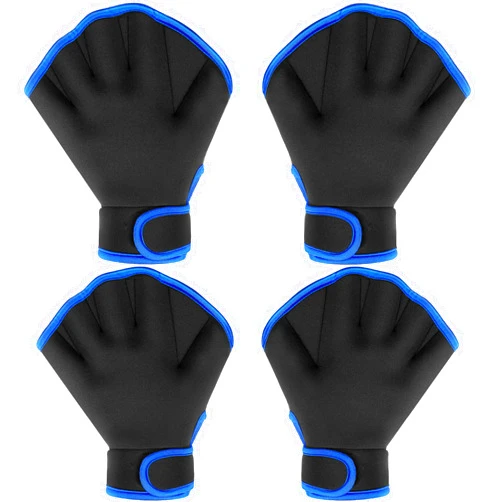 Tarpop 2 Pairs Swimming Aquatic Hand Swim Training Gloves Pool Swimming for Men Women Aquatic Fitness Water Resistance Webbed Gloves Water Aerobic Equipment for Adult Exercise