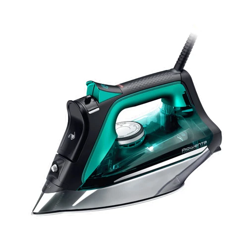 Rowenta, Iron, Pro Master Stainless Steel Soleplate Steam Iron for Clothes, 210 g/min, 400 Microsteam Holes, 1775 Watts, Auto-Off, Ironing, Green Clothes Iron, DW8360