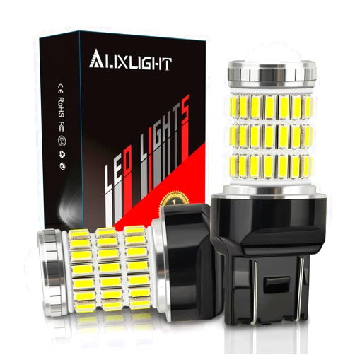 AUXLIGHT 7440 7441 7443 7444 T20 992 W21W LED Bulbs Xenon White, Ultra Bright 60-SMD LED Replacement for Back Up/Reverse Lights, Brake/Tail Lights, Turn Signal/Parking or Running Lights (Pack of 2)