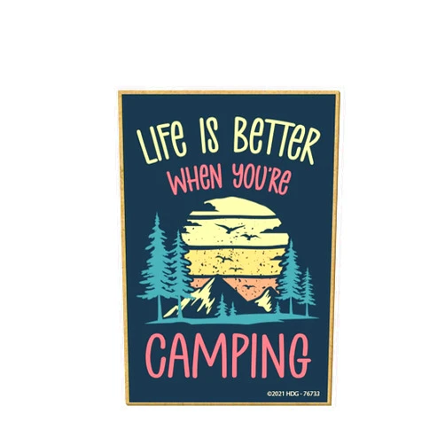 Honey Dew Gifts, Life is Better When You're Camping, Camper Fridge Magnets, Camper Gifts for Travel Trailers, Camping Refrigerator Magnet, 2.5 Inch by 3.5 Inch, 76733