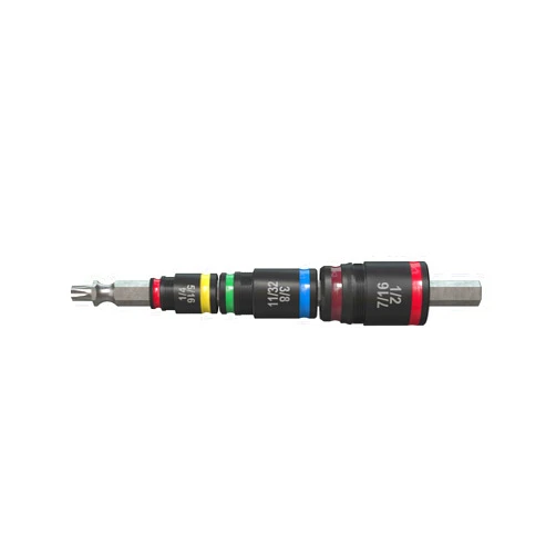 Malco 7-in-1 C-RHEX Flip Bit Socket Set with 3 cleanable, reversible, and stackable, color-coded sockets featuring an ultra-powerful magnet and a T25 integrated driver head. Impact Rated.