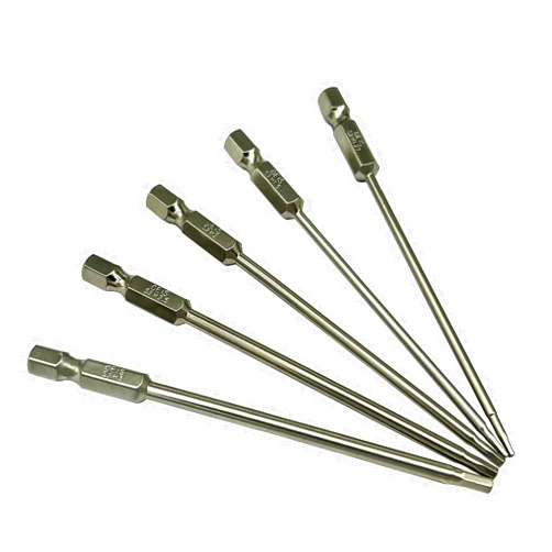 Nuofany 5Packs RC Hex Driver Bit Set 1.27mm 1.5mm 2.0mm 2.5mm 3.0mm Hex Head Allen Wrench Drill Bit Set for Screwdrivers Electric Screwgun/Power Drill