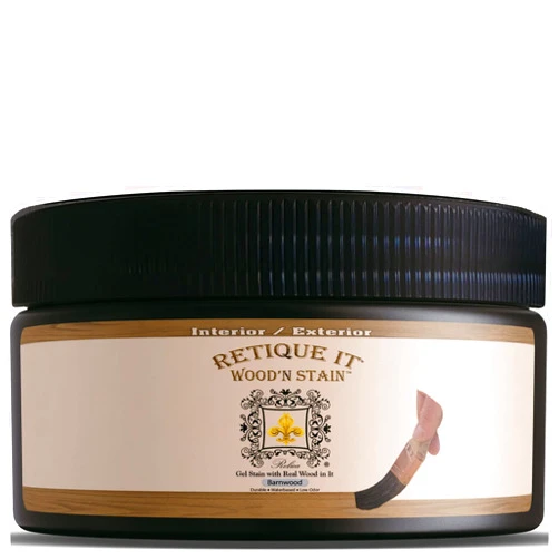 Retique It Wood'n Stain - Liquid Wood Gel Stain Interior/Exterior (08 oz (Half-Pint), 45 Barn Wood)