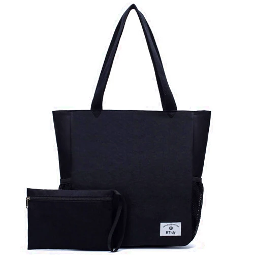 ETidy Large Capacity Foldable Tote Bag With Zipper Water-resistant SandproofWomen Beach Bag Handbag GymBag Travel ShoppingBag