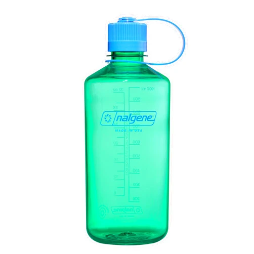 Nalgene Water Bottle - Lightweight Sustain Tritan BPA-Free Shatterproof Bottle for Backpacking, Hiking, Gym, 32 OZ, Narrow Mouth, Pastel Green