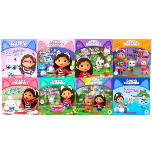 By Gabhi Martins (Author), Violet Zhang (Author), Pamela Bobowicz (Author) & 0 more Gabby’s Dollhouse 8 Books Set: Cat-tastic Heroes to the Rescue, Mixed-Up Dollhouse, Kitty Fairy's Garden Magic, Happy Cat-O-Ween!, Purr-fect Family Visit, The Easter Kitty Bunny, Meet the Kittycorn