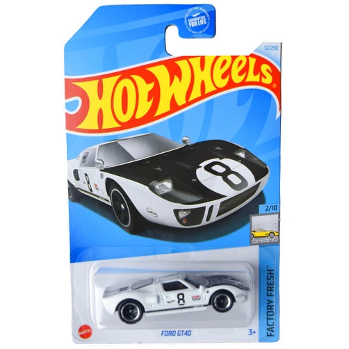 Mattel Hot Wheels Ford GT40, Factory Fresh 2/10 [White] 12/250
