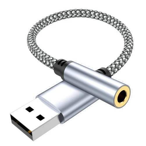 Pastall USB to 3.5mm Jack Audio Adapter, USB to Audio Aux Cable External Stereo Sound Card, USB to 3.5mm TRRS Female Headset for PS4/PS5/Headphone/Mac/Linux/Laptop/Desktops/Docking Station