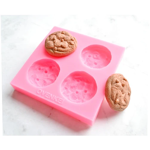 OVENKEI Mini Sugar Cookies Soap Mold Chocolate Chips Cookie Candle Mold Cookie Mold for Wax