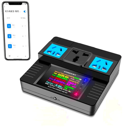 JUWEIAT Smart Socket 16A AC85-265V WiFi Power Electricity Monitor Alexa Google Home Voice Control
