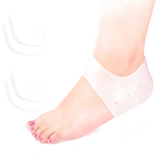 Wonderwin Gel Heel Cups,Breathable Heel Protectors for Cracked Heels, Heel Spurs, Plantar Fasciitis,Medical-Grade Heel Cups for Men & Women's Heel Pain Relief (Clear)