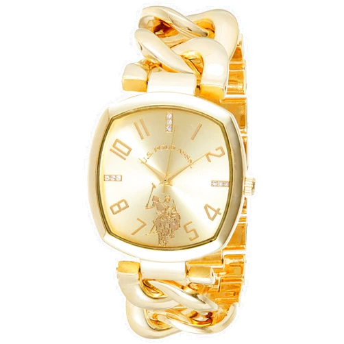 Accutime U.S. Polo Assn. Women's USC40250AZ Analog Display Analog Quartz Gold Watch