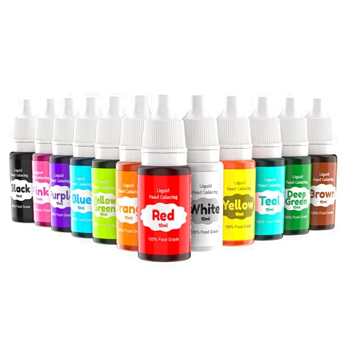 Shanlinly Liquid Food Coloring Set for Baking, Shanlinly Easter Egg Dye Kit 12 Color Food Grade Neon Food Dye Tasteless Liquid Icing Colors for Cake Decorating, Fondant, Frosting, Cookies, 0.35 Fl. oz/Bottles