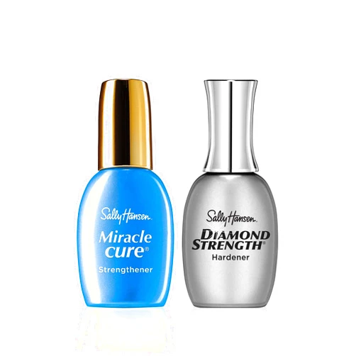 Sally Hansen Diamond Strength Instant Nail Hardener and Sally Hansen Miracle cure Nailcare Kit, Value Pack