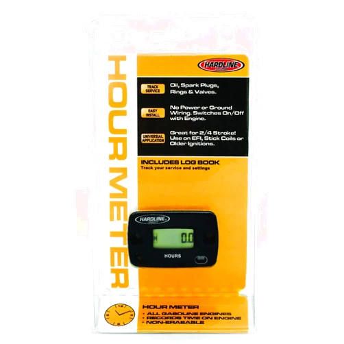 Hardline Products HR-8063 Hour Meter, Black