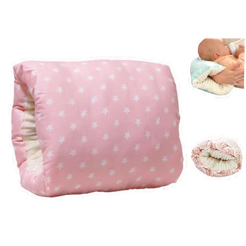 Generic Breastfeeding arm pillow for babies, Soft cotton nursing pillows for breastfeeding support, Bottle feeding pillow, Infant nursing pillow, Travel pillow (Pink Pillow)