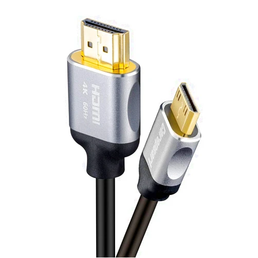 Corepearl Flexible and Durable Mini HDMI Cable (Mini HDMI to HDMI) Supports Ethernet 3D 4K HDR and ARC (4K@60Hz 18Gbps) - 6 Feet idea for your Camcorders Cameras or Game Consoles to your HDTV