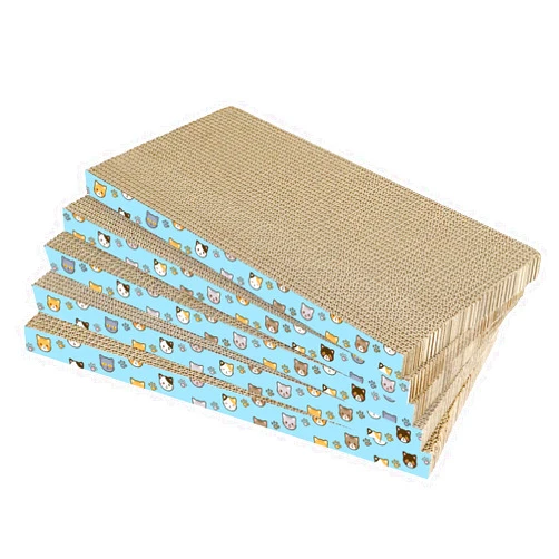 JSQBSECL Cat Scratching Pad,5 Packs cat Scratch pad Reversible Scratcher Cardboard for Indoor Cats Sleep Play and Grind Claws
