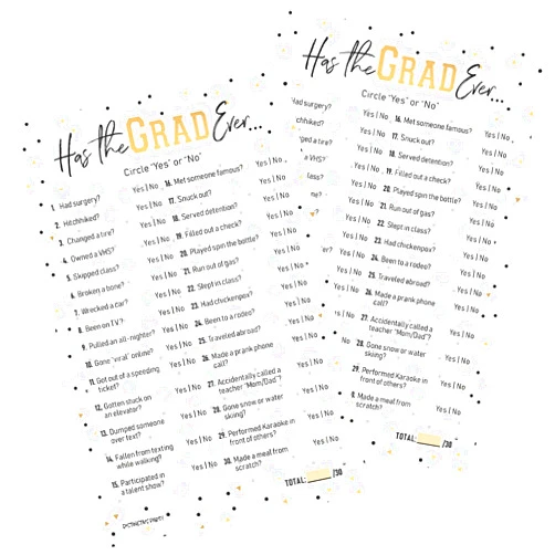DISTINCTIVS Has The Grad Ever Graduation Party Game - 25 Cards
