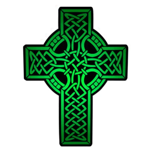 GT Graphics Express Green Celtic Cross - Vinyl Sticker Waterproof Decal