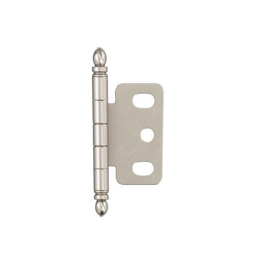Amerock | Cabinet Hinge | 3/4 inch (19 mm) Door Thickness | Satin Nickel | 1 Pack | Non Self-Closing | Partial Wrap | Cabinet Door