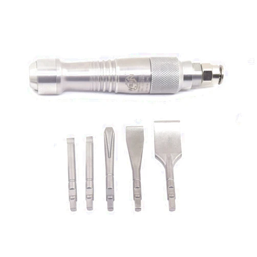 WILIN Micro Air Flux Chipper Dental Tools Pneumatic Scraper Scaling Gas Shovel Chisel Pencil Medical Gypsum Breaker Carved Wood Stone Marble Carving With 5 Chisels