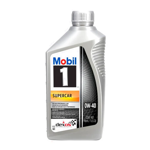 Mobil 1 Supercar Advanced Full Synthetic Motor Oil 0W-40, 6-pack of 1 quarts