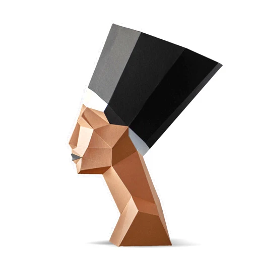 Origadream Papercraft 3D Puzzle Kit Nefertiti, got Pre-cut kit for Adults Paper Craft self-assembly Sculpture for Home Decor