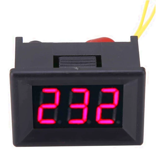 Agatige Voltage Meter Panel, 70-380V Digital 0.36in LED Display Voltmeter AC Voltage Meter Panel Digital Voltmeter Voltage Current Meter Tester with Connect Wires for Measuring